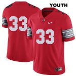 Youth NCAA Ohio State Buckeyes Master Teague #33 College Stitched 2018 Spring Game No Name Authentic Nike Red Football Jersey IL20L36RR